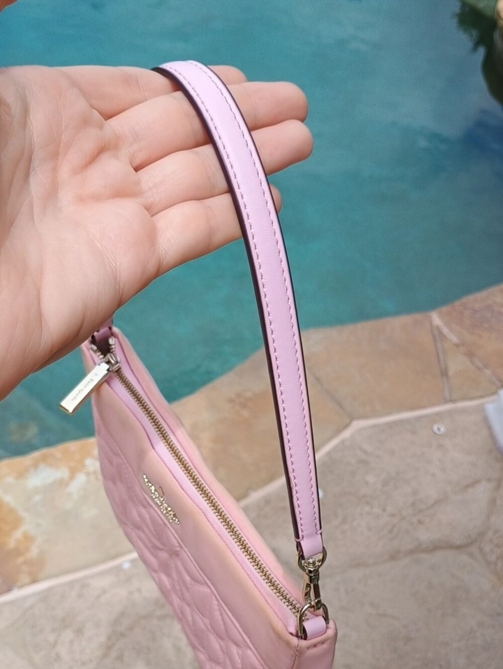 kate spade Pink Quilted Mini Shoulder Bag with Gold Hardware - Picture 7 of 10